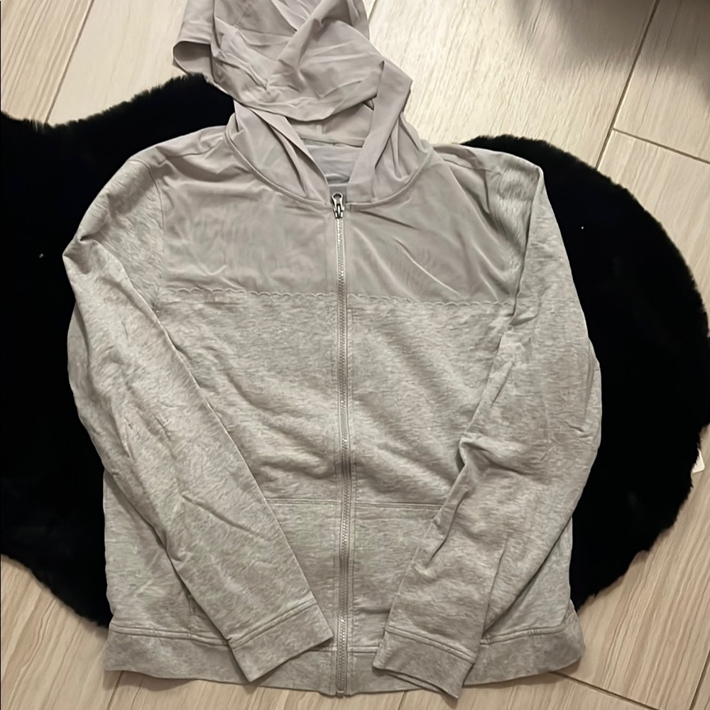 Gray Zip-Up Hoodie